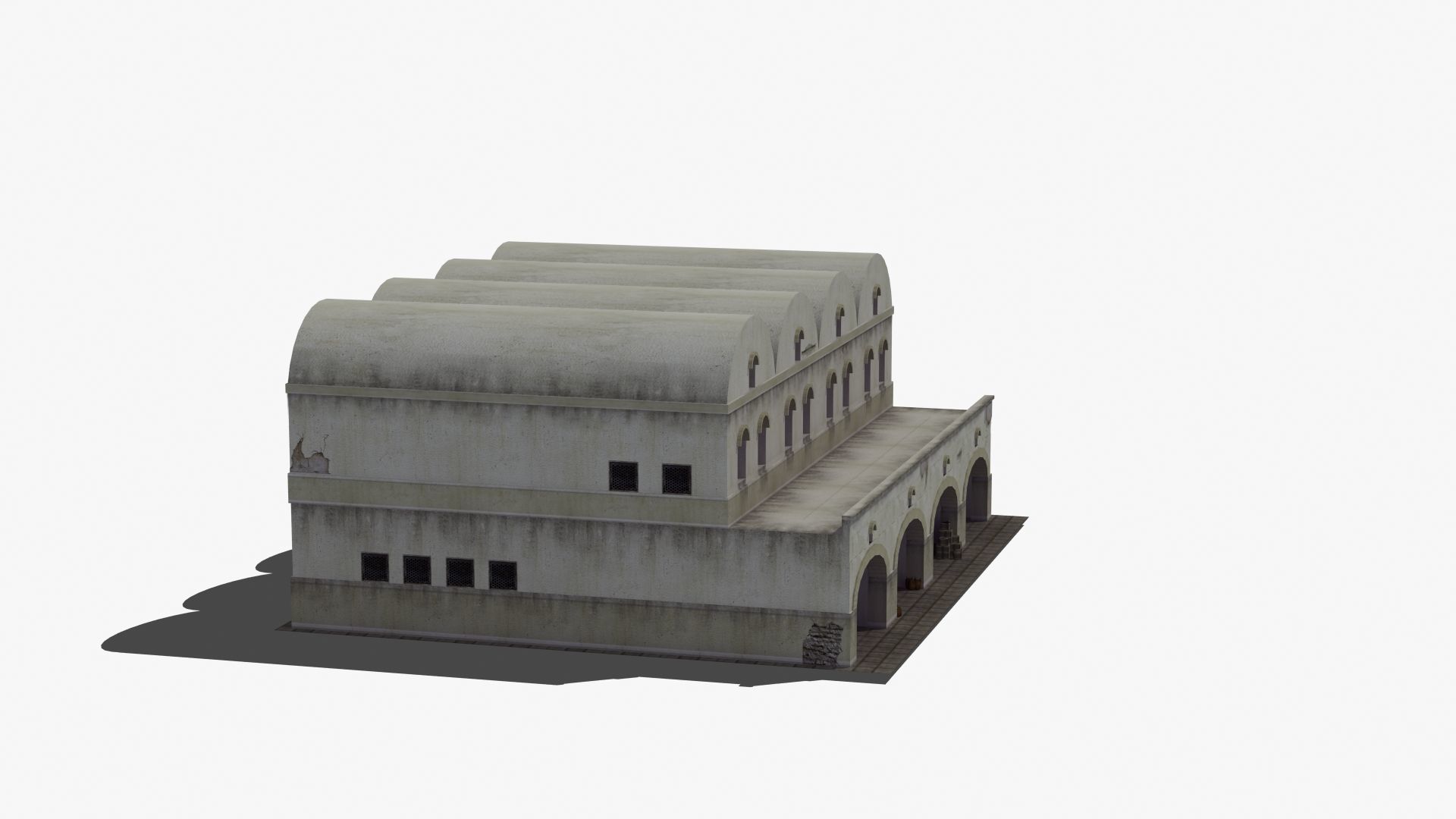 Grannary Building Low-poly 3D model_15