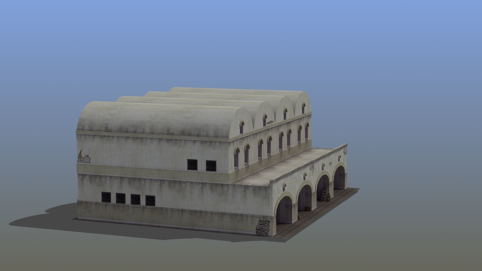 Grannary Building Low-poly 3D model_49