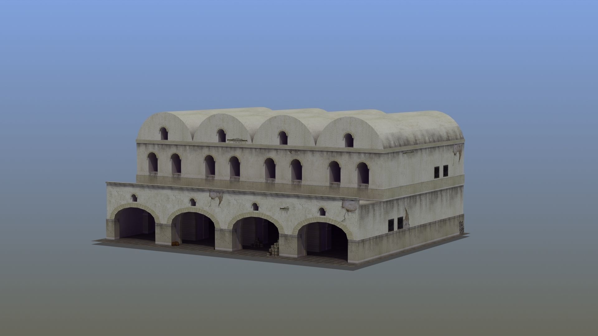 Grannary Building Low-poly 3D model_67