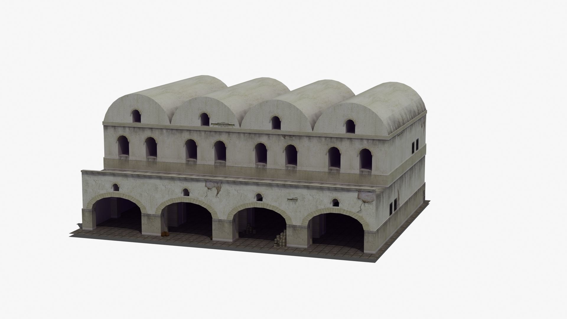 Grannary Building Low-poly 3D model_29