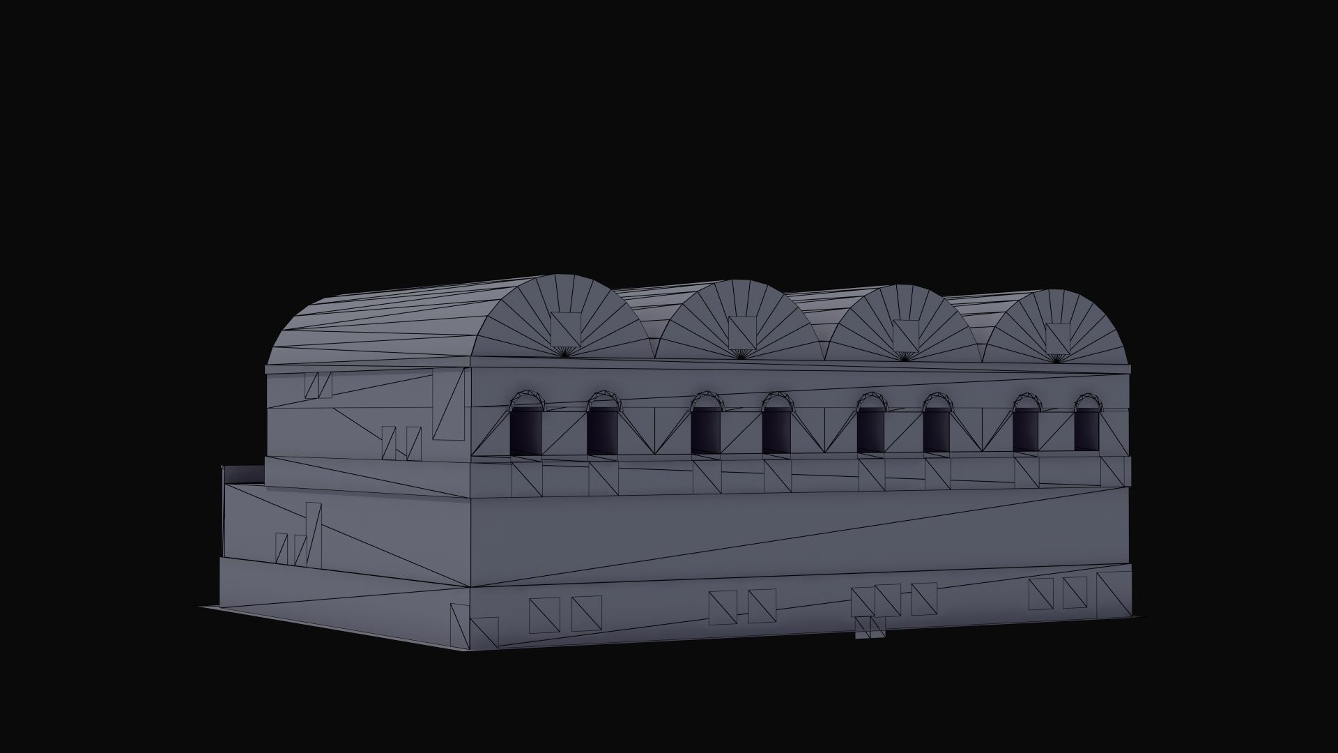 Grannary Building Low-poly 3D model_32