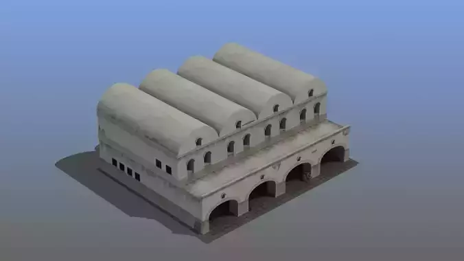 Grannary Building Low-poly 3D model