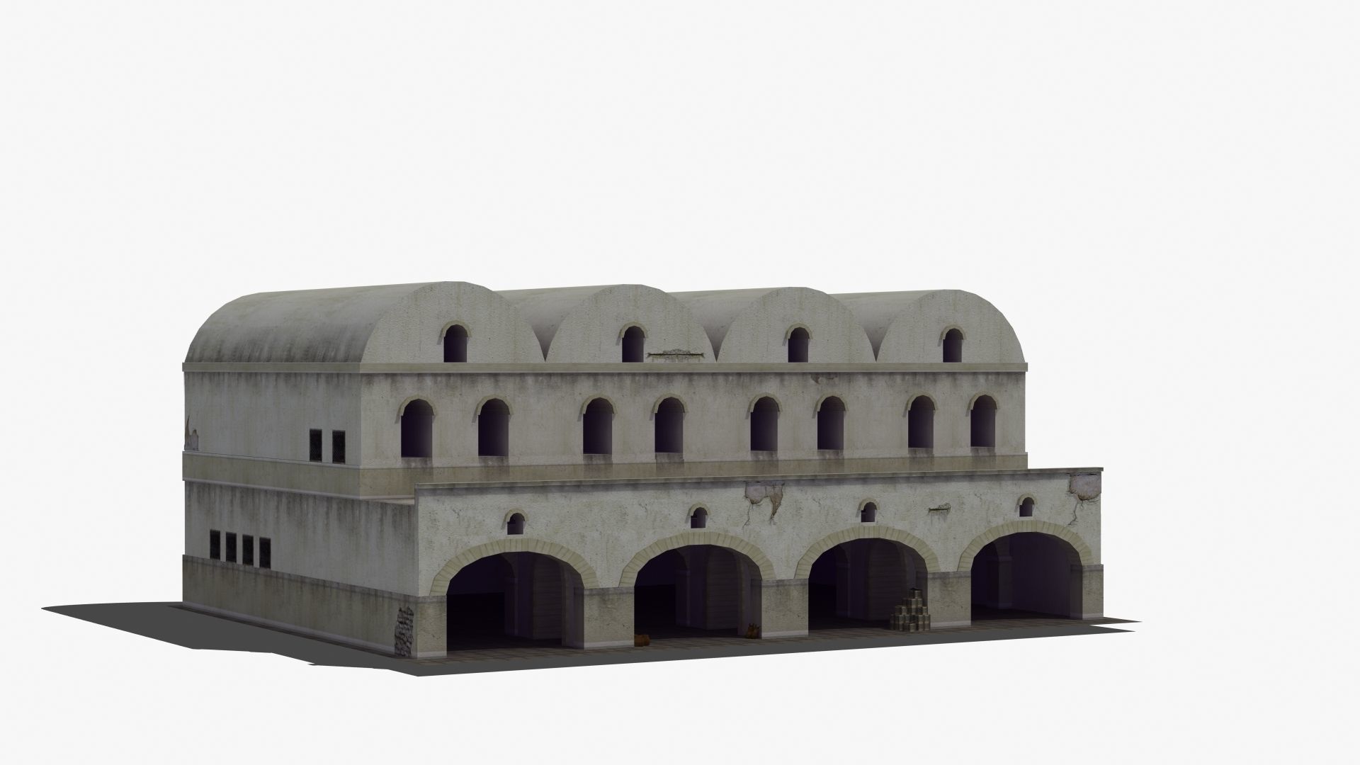 Grannary Building Low-poly 3D model_13