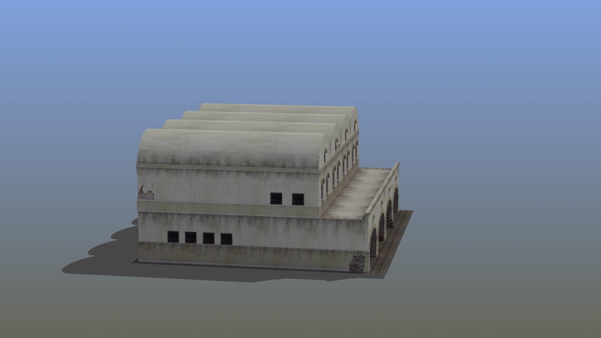 Grannary Building Low-poly 3D model_44
