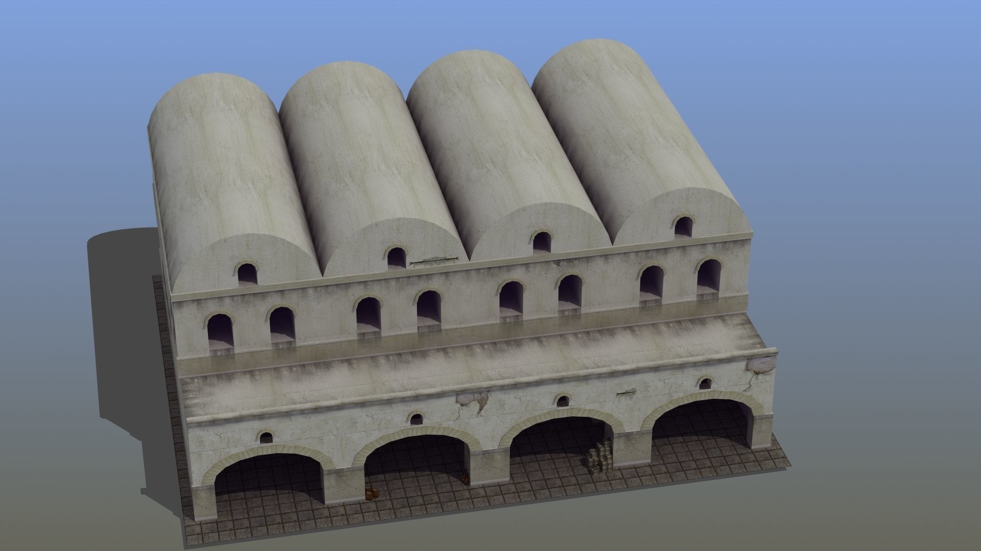 Grannary Building Low-poly 3D model_76