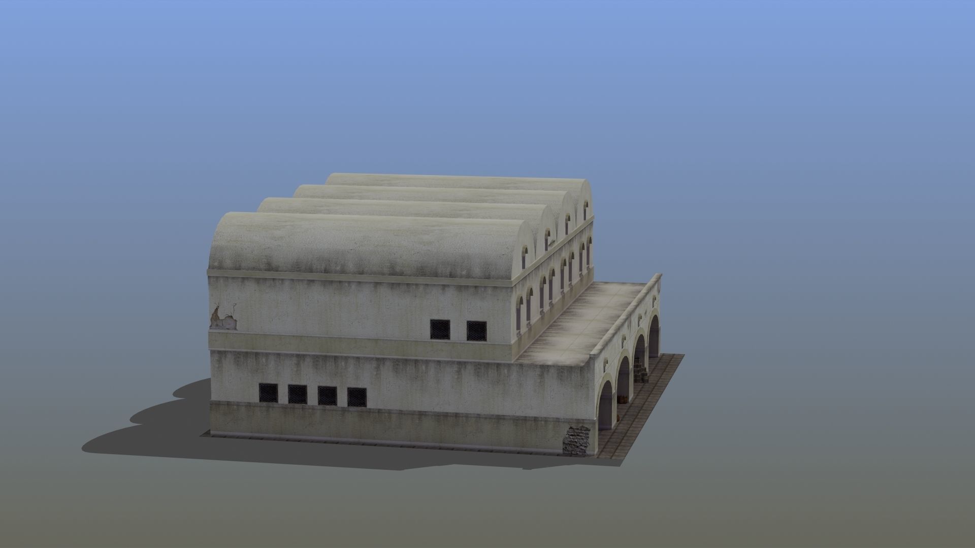 Grannary Building Low-poly 3D model_47