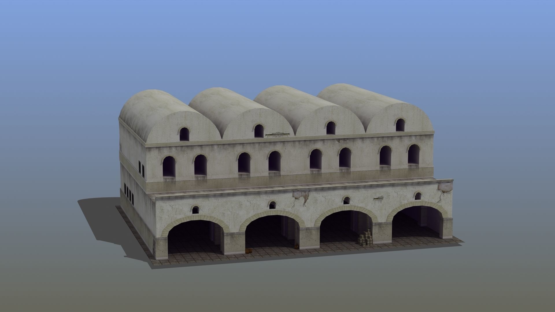 Grannary Building Low-poly 3D model_54