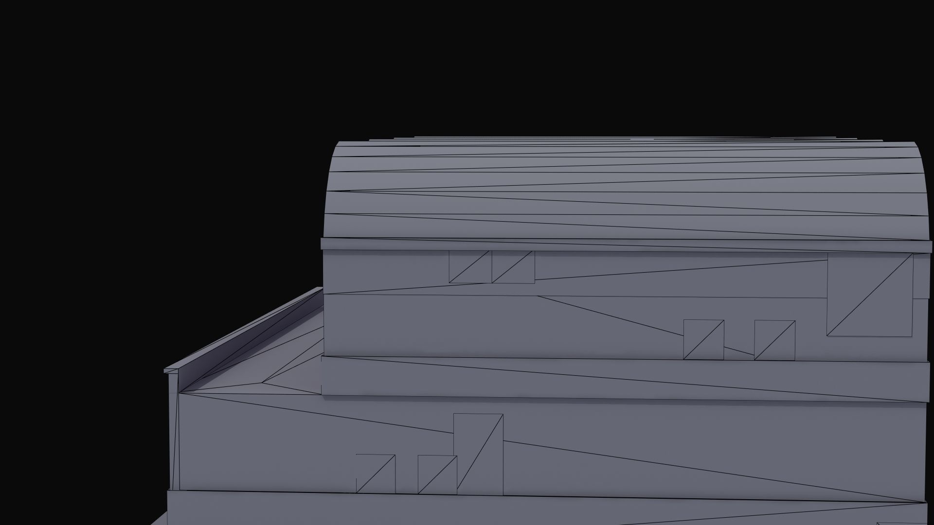 Grannary Building Low-poly 3D model_17