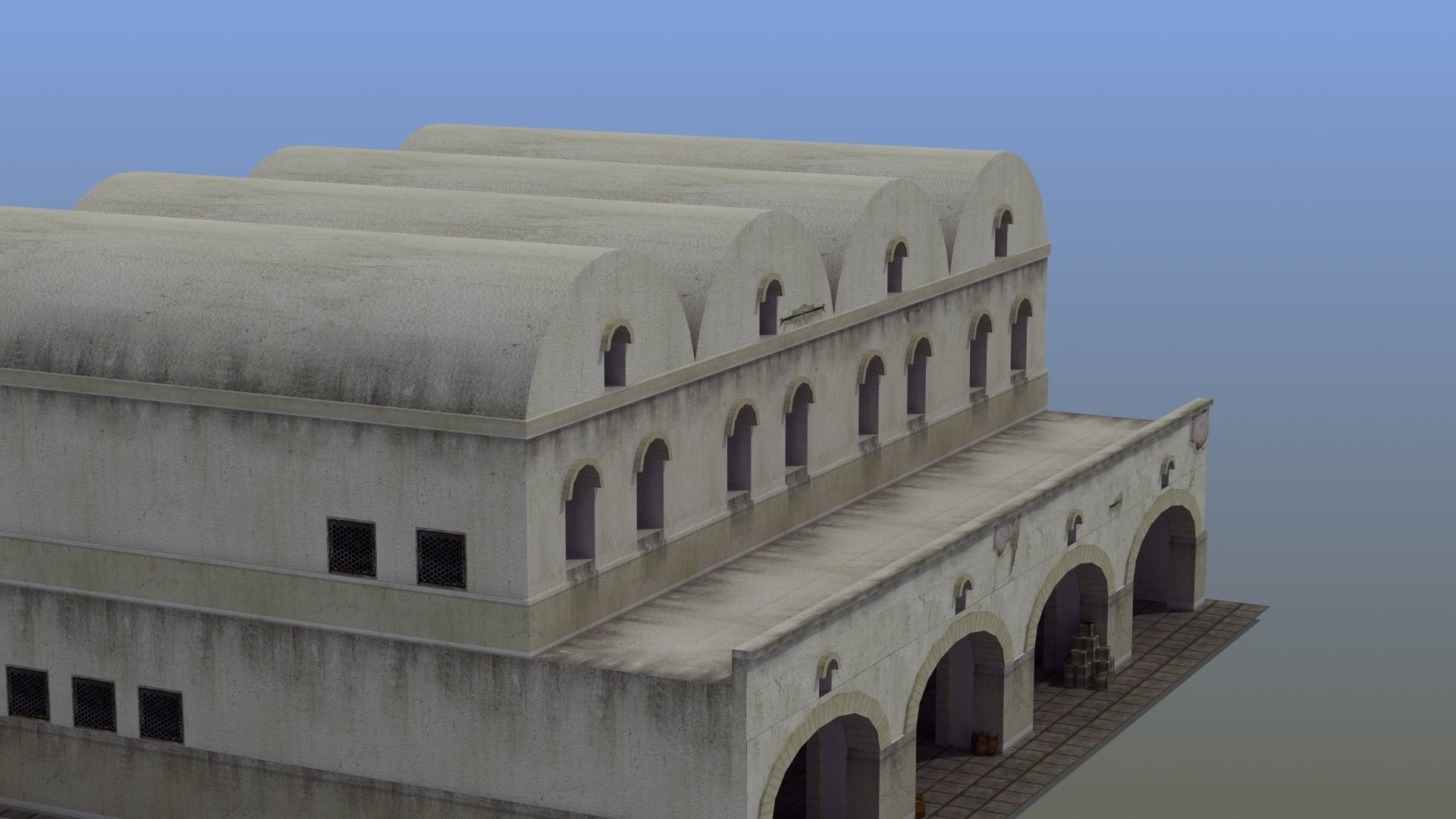 Grannary Building Low-poly 3D model_41