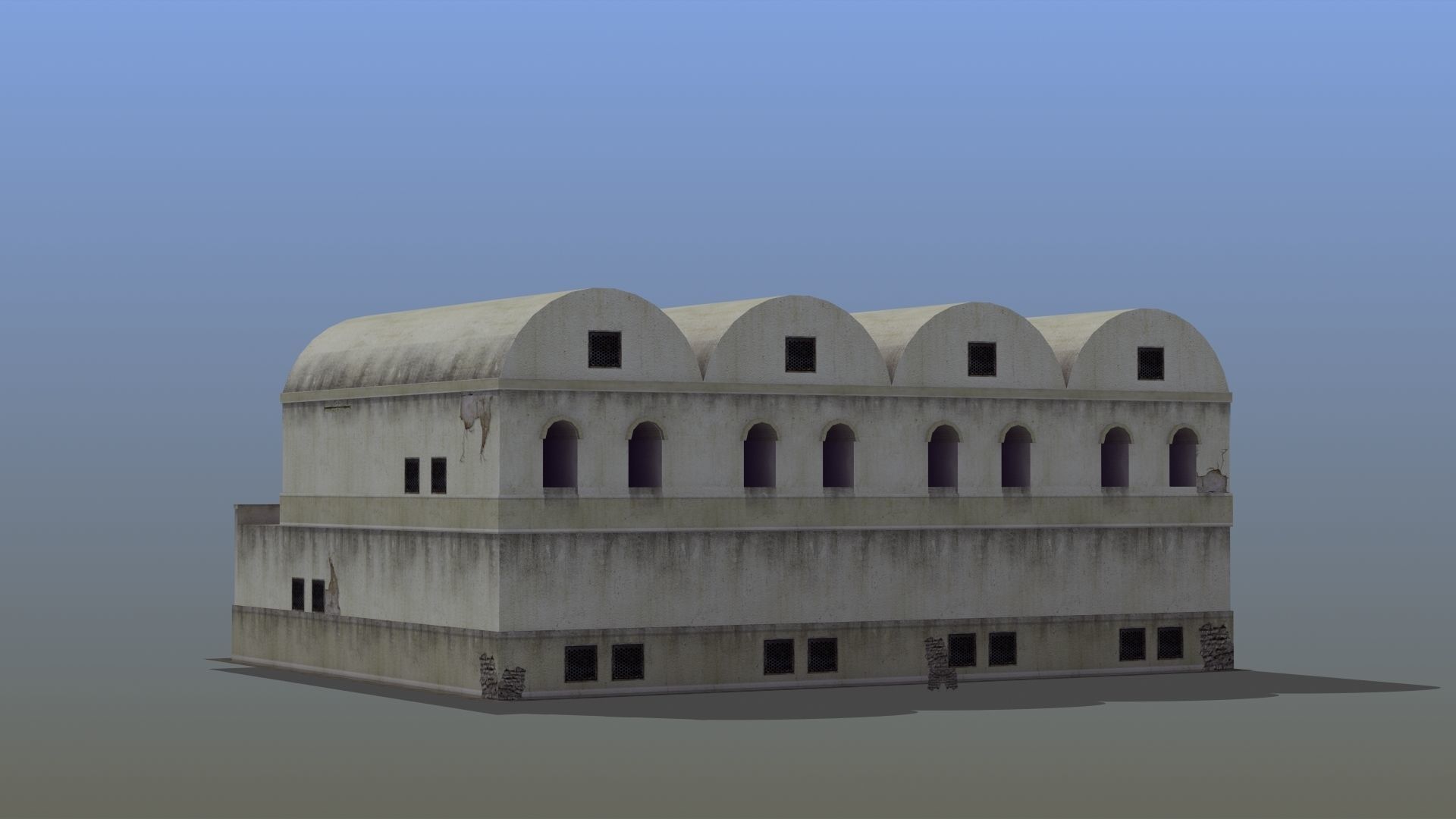 Grannary Building Low-poly 3D model_30