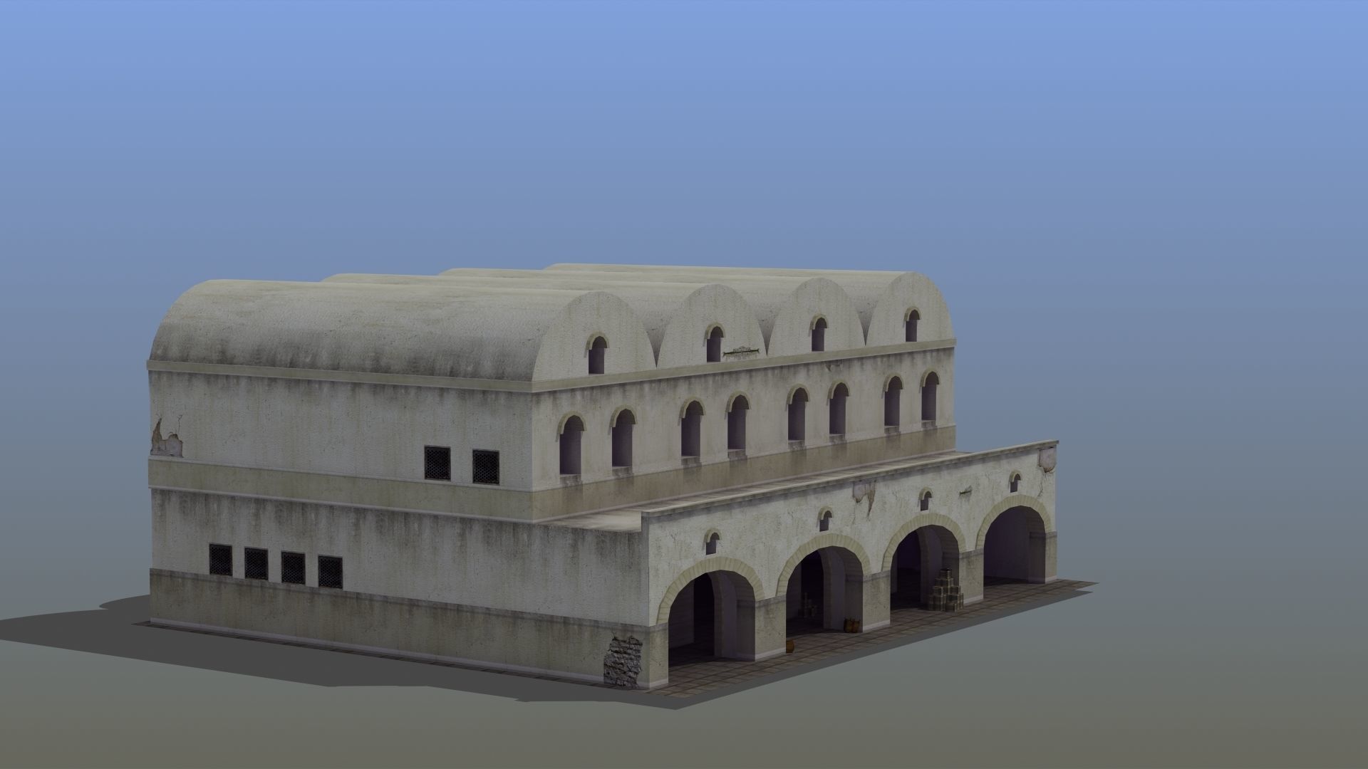 Grannary Building Low-poly 3D model_51
