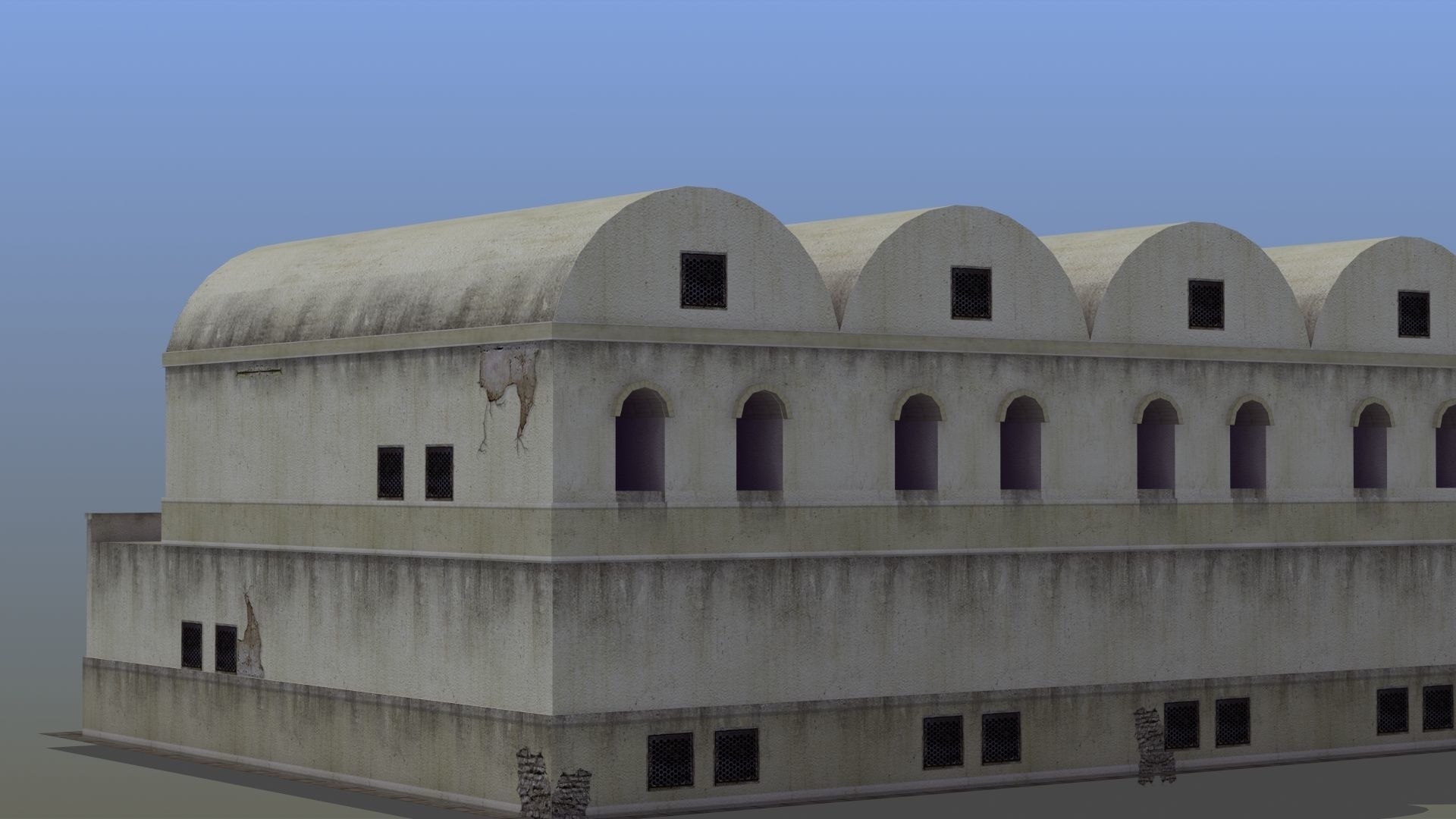 Grannary Building Low-poly 3D model_22