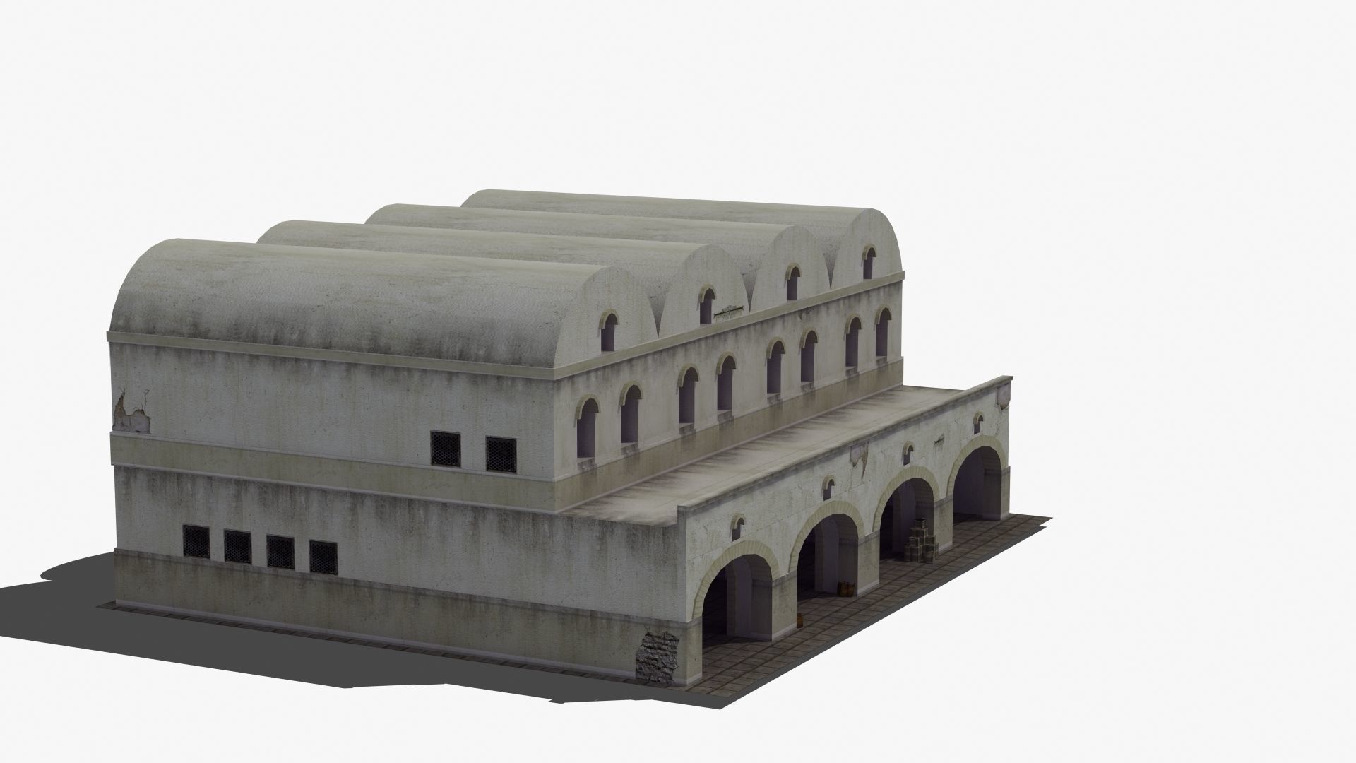 Grannary Building Low-poly 3D model_5
