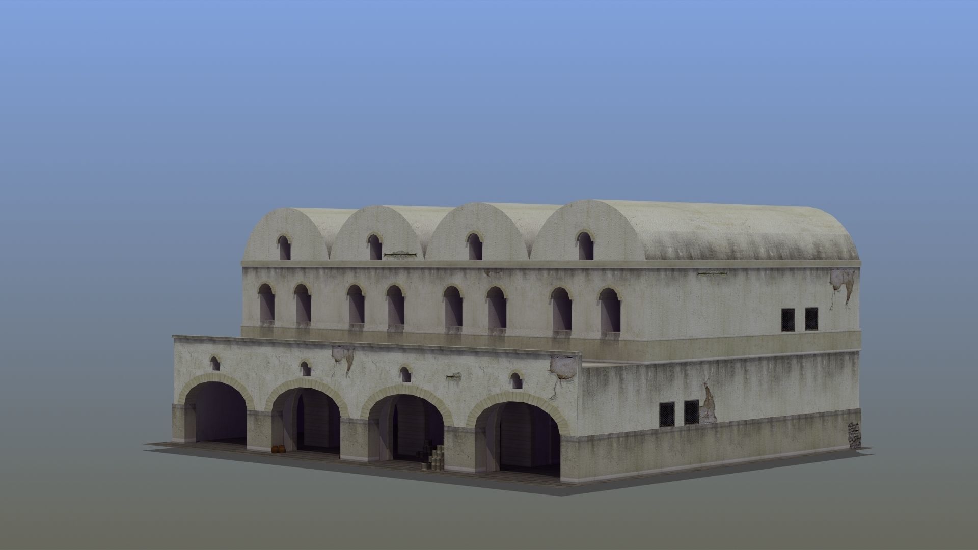 Grannary Building Low-poly 3D model_69