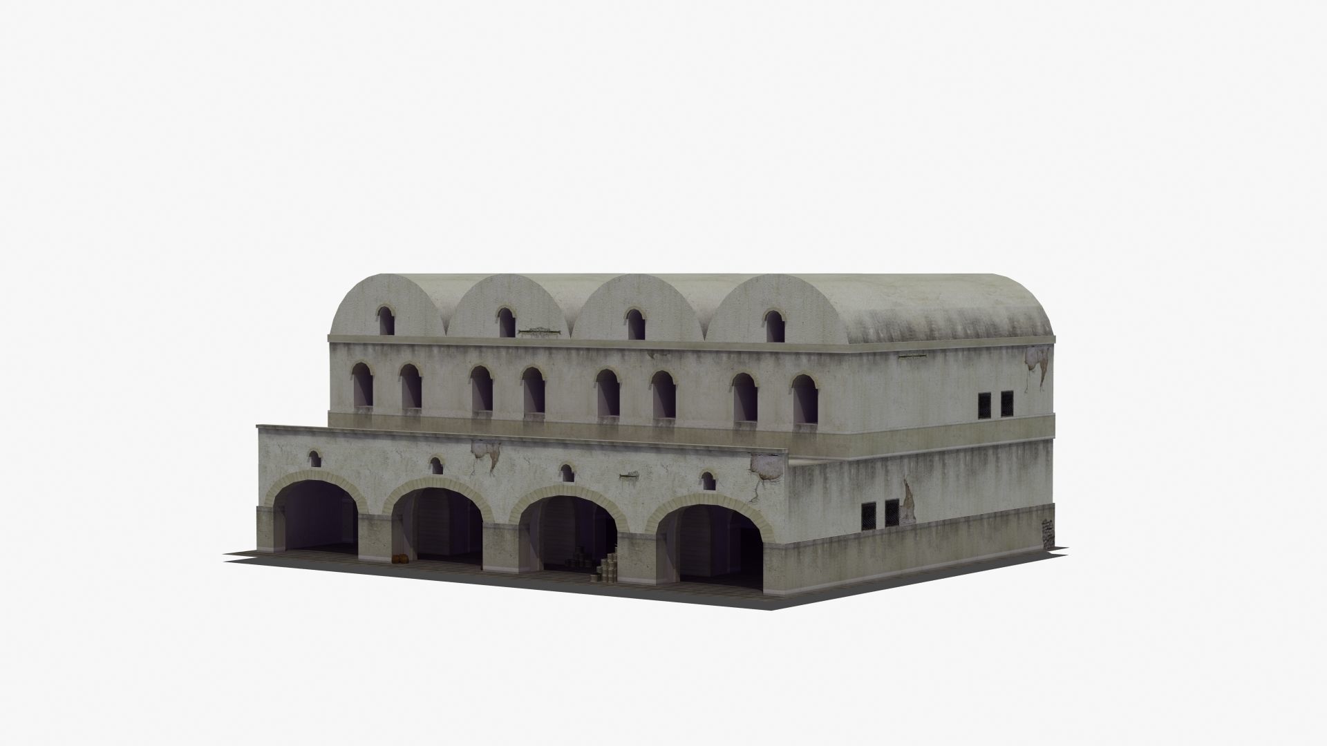 Grannary Building Low-poly 3D model_11