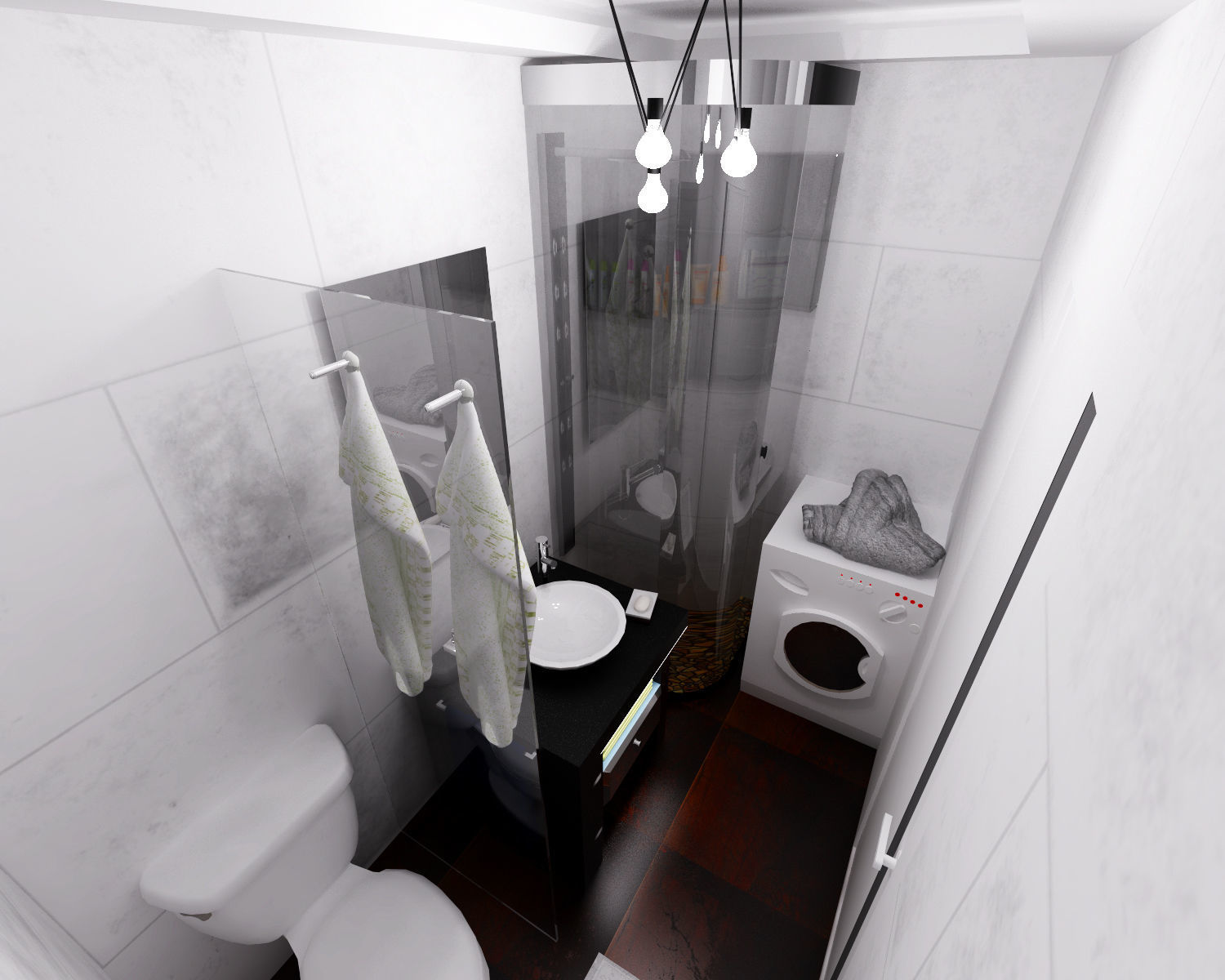 Bathroom model with V-Ray settings 3D model_4