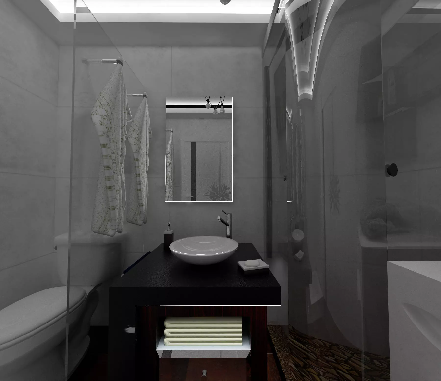 Bathroom model with V-Ray settings 3D model_0