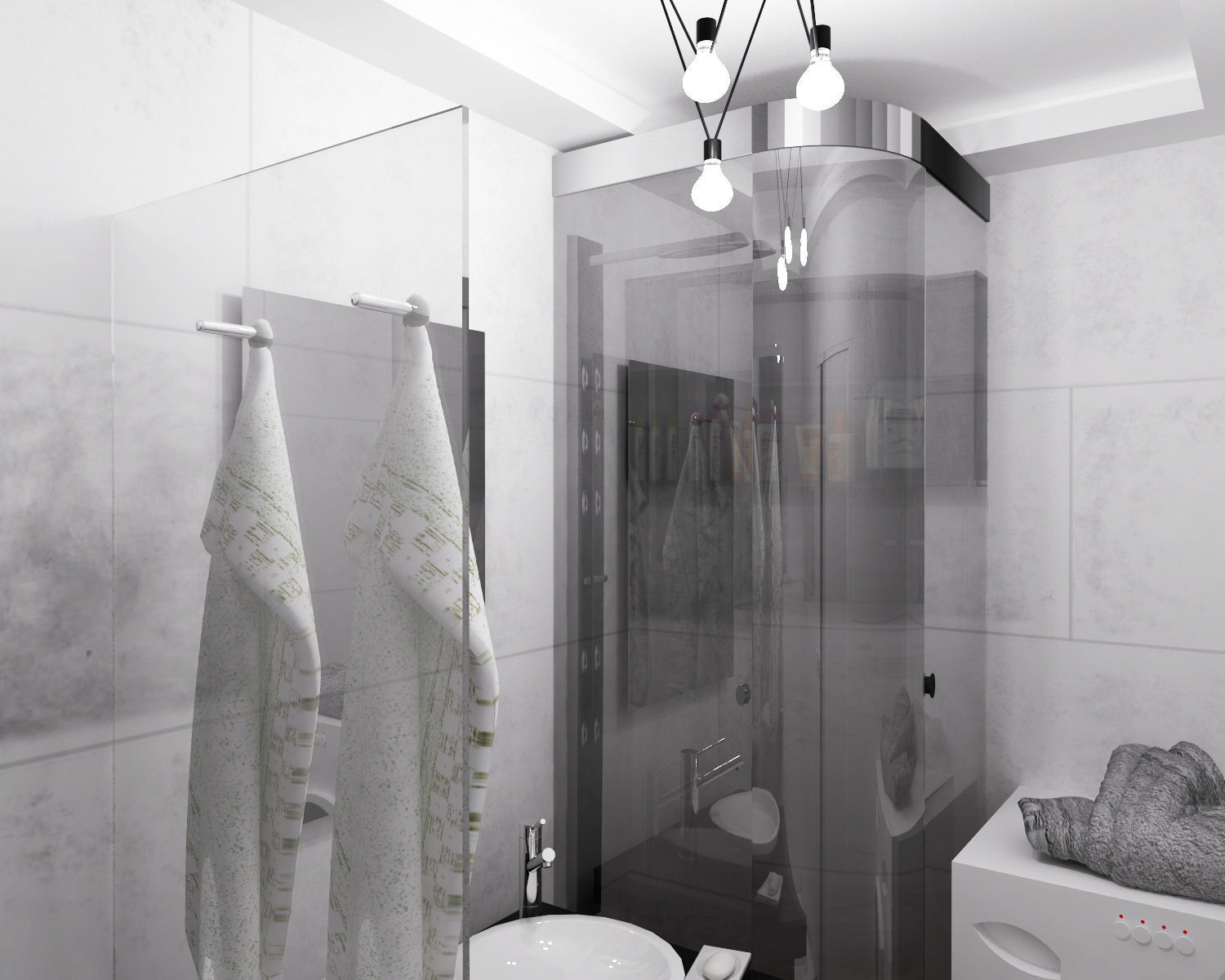 Bathroom model with V-Ray settings 3D model_3