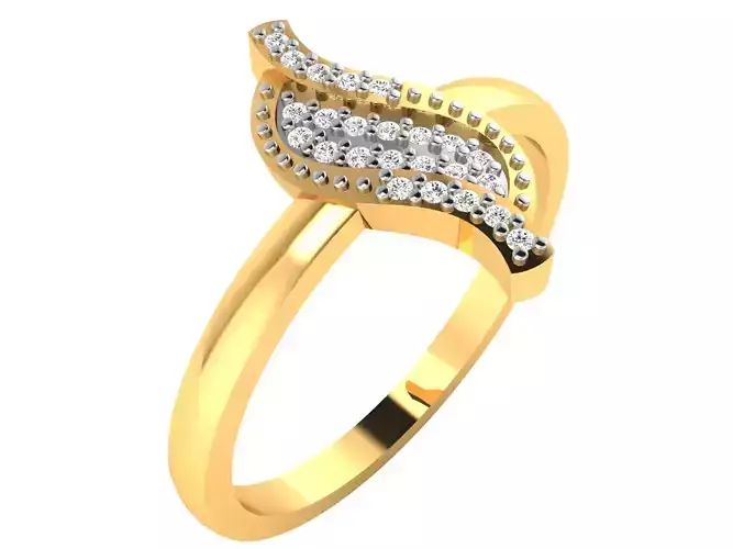 Women diamond Ring 3dm render detail