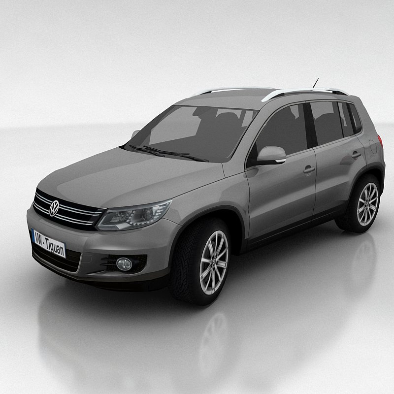 VW Tiguan Low-poly 3D model_8