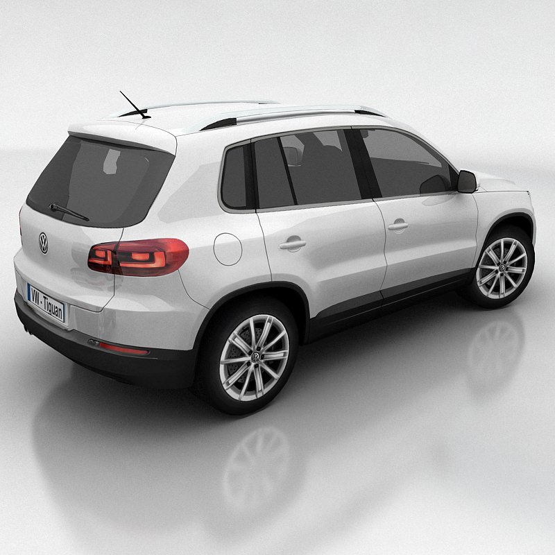 VW Tiguan Low-poly 3D model_1
