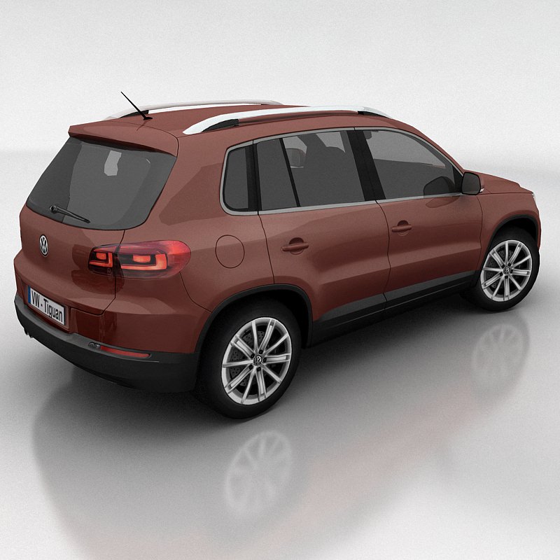 VW Tiguan Low-poly 3D model_3
