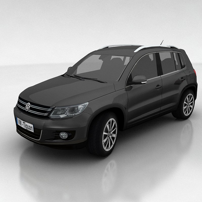 VW Tiguan Low-poly 3D model_7