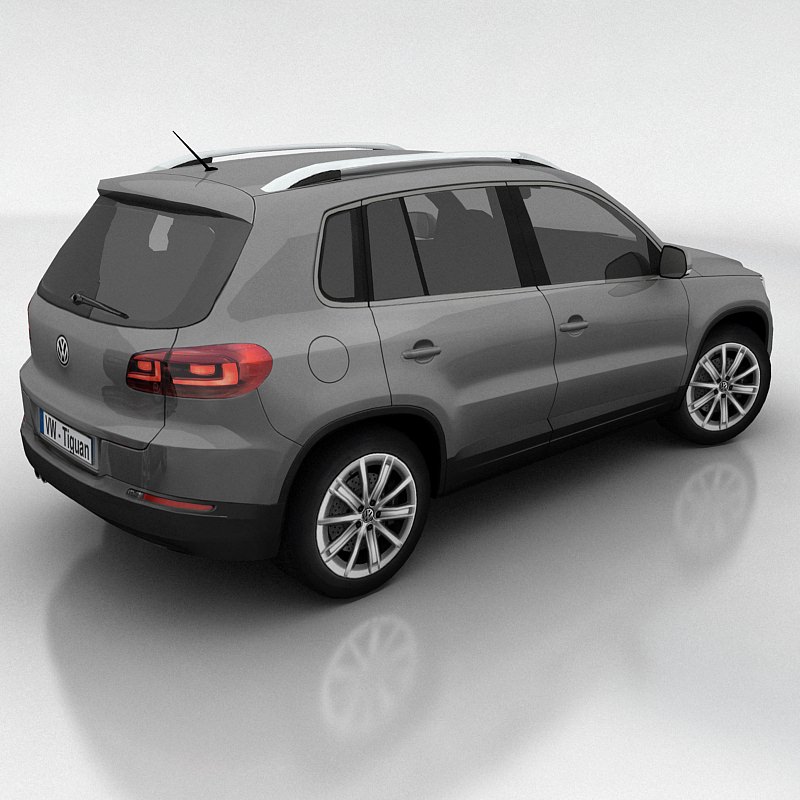 VW Tiguan Low-poly 3D model_9
