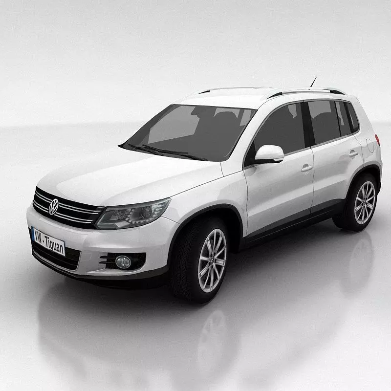 VW Tiguan Low-poly 3D model_0