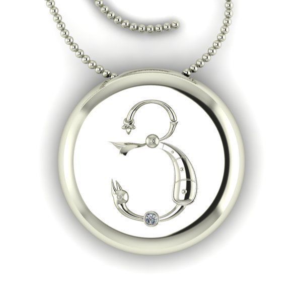 Bird-calligraphy pendants Ya 3D print model_12