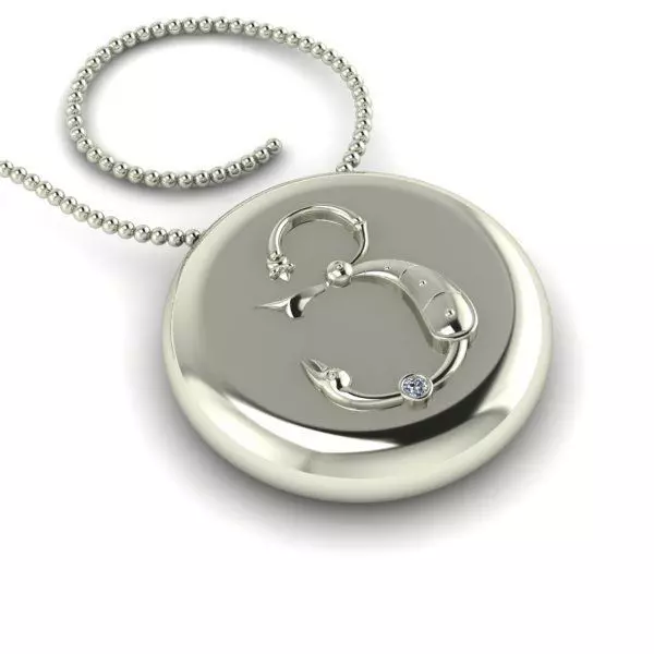 Bird-calligraphy pendants Ya 3D print model_0