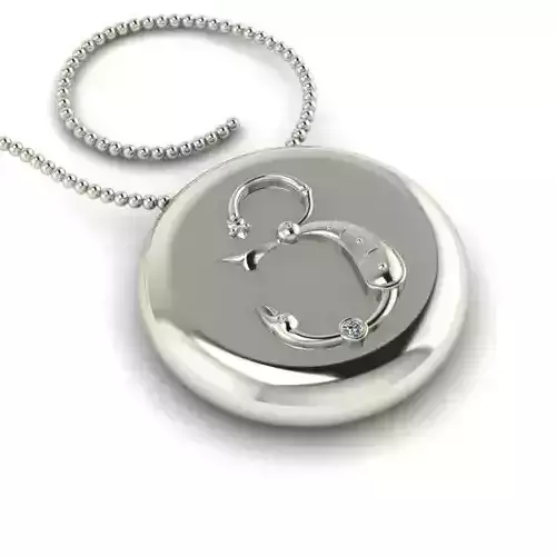 Bird-calligraphy pendants Ya