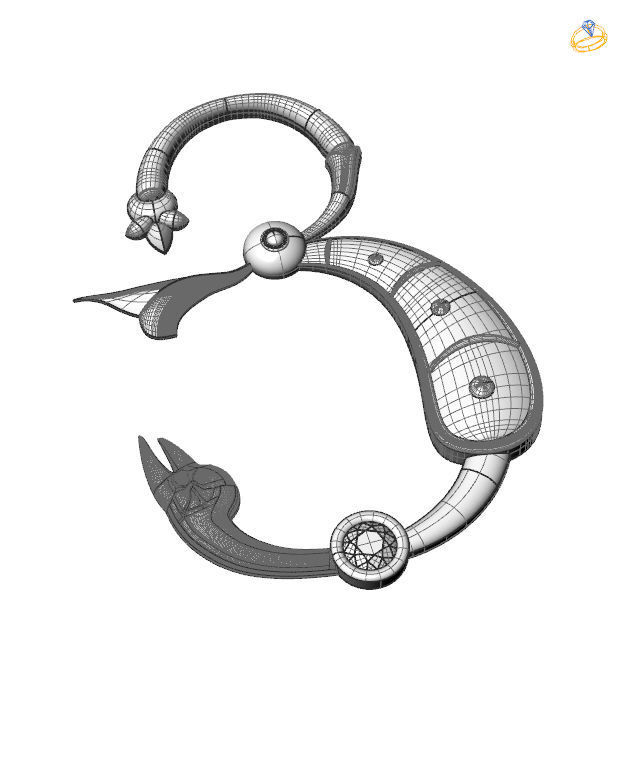 Bird-calligraphy pendants Ya 3D print model_1