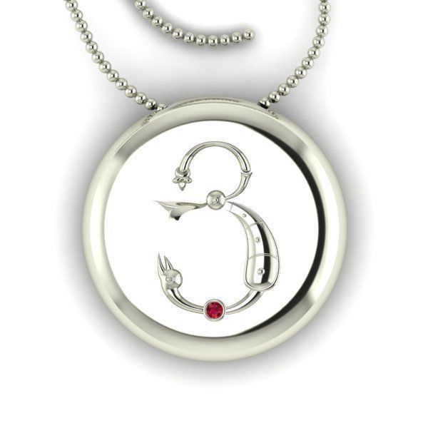 Bird-calligraphy pendants Ya 3D print model_14