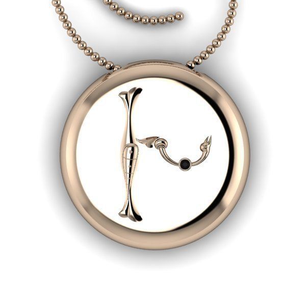 Bird-calligraphy pendants Xh 3D print model_9