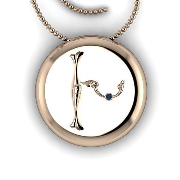 Bird-calligraphy pendants Xh 3D print model_7