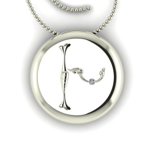 Bird-calligraphy pendants Xh 3D print model_12