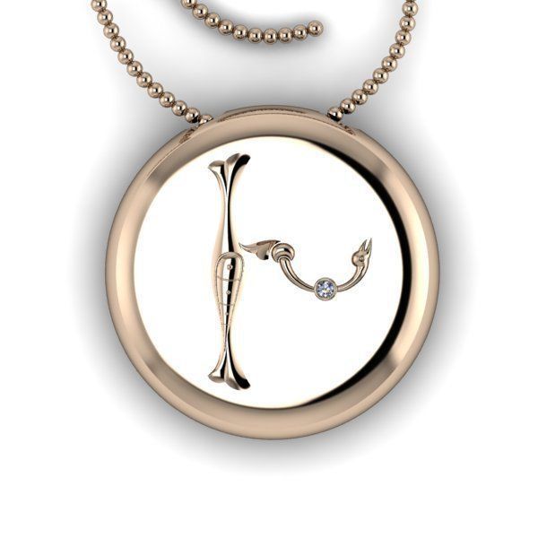 Bird-calligraphy pendants Xh 3D print model_8