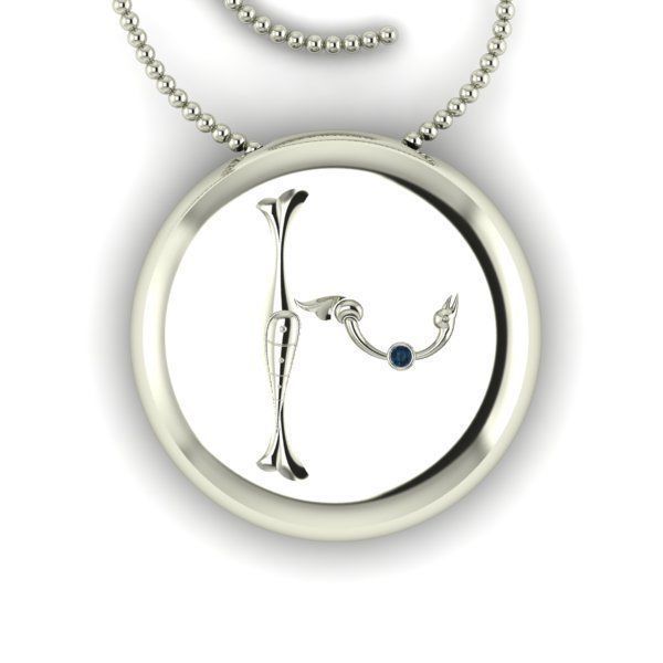 Bird-calligraphy pendants Xh 3D print model_11