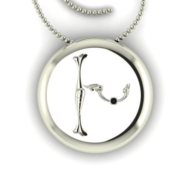 Bird-calligraphy pendants Xh 3D print model_13