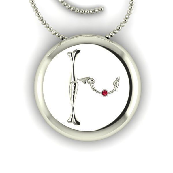 Bird-calligraphy pendants Xh 3D print model_14