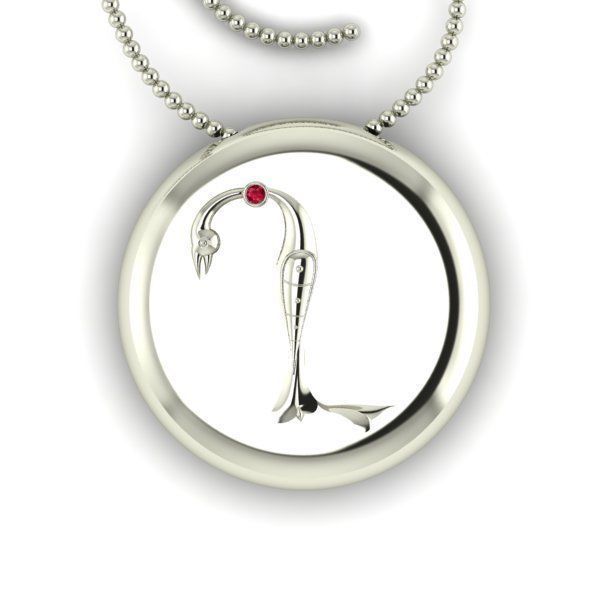 Bird-calligraphy pendants X 3D print model_14