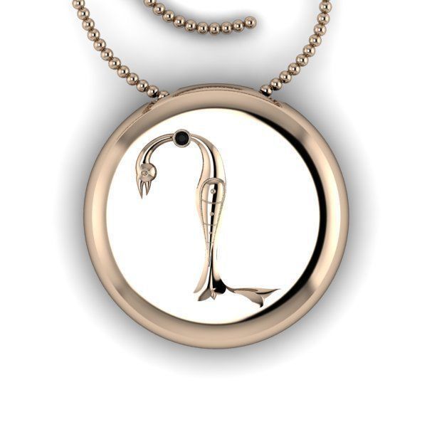 Bird-calligraphy pendants X 3D print model_9