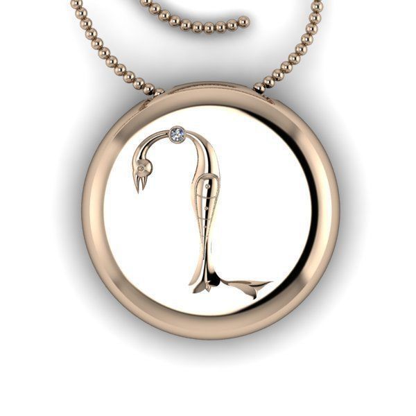 Bird-calligraphy pendants X 3D print model_8