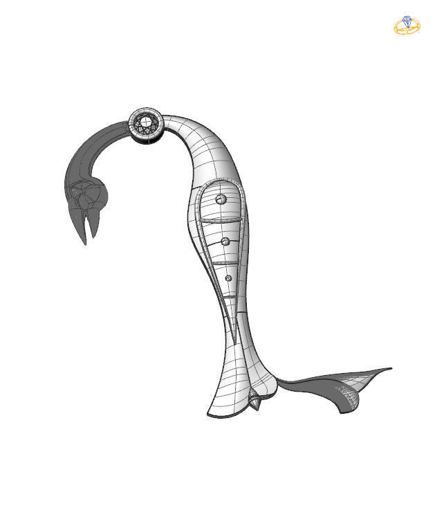 Bird-calligraphy pendants X 3D print model_1