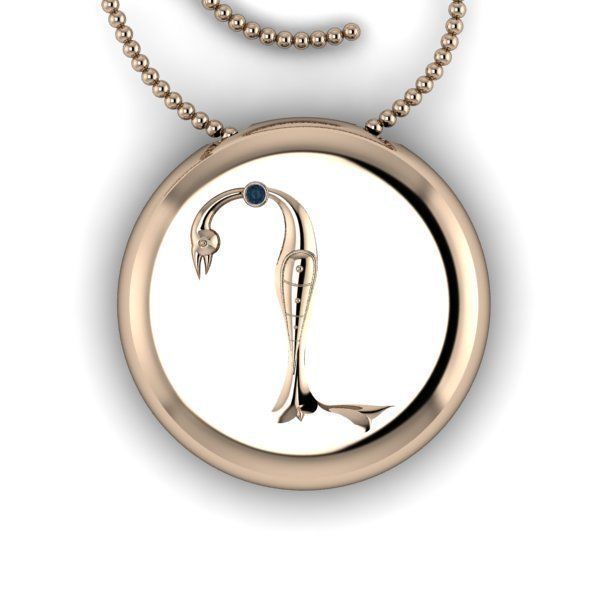 Bird-calligraphy pendants X 3D print model_7