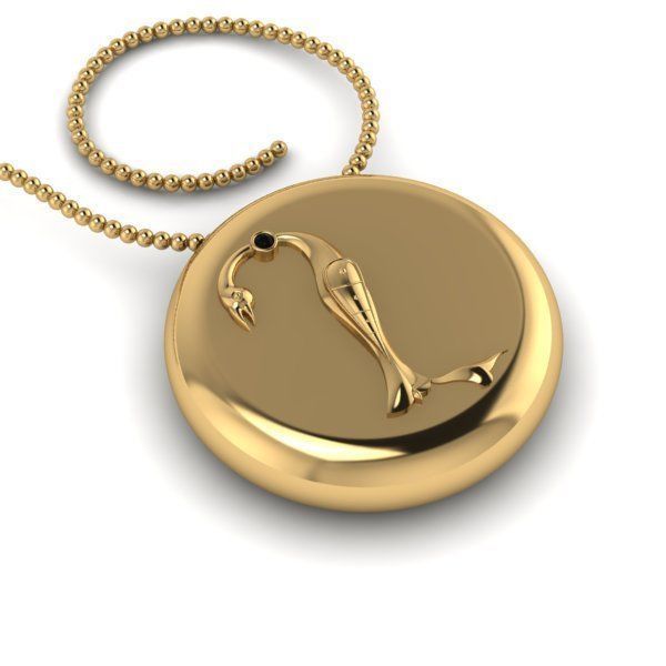 Bird-calligraphy pendants X 3D print model_28