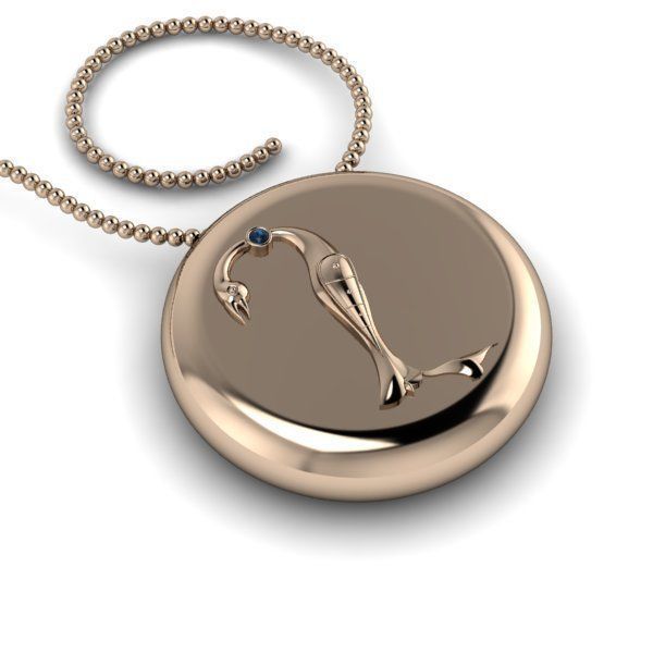 Bird-calligraphy pendants X 3D print model_19