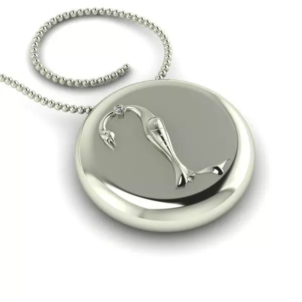 Bird-calligraphy pendants X 3D print model_0