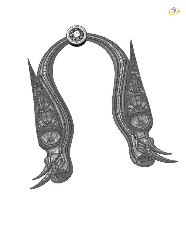 Bird-calligraphy pendants Vo 3D print model_1